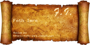 Feth Imre névjegykártya